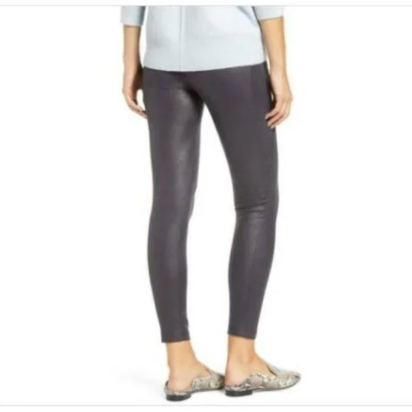 LYSSE High Waist Faux Shimmer Suede Leggings Small